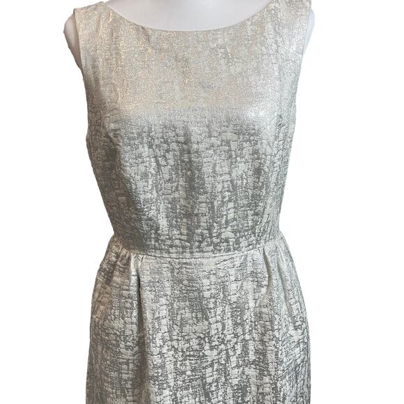 Vintage Erin Fetherston Coquette Retro Metallic Bow Dress 10 Bridal Shower - Picture 5 of 11